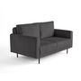 Voir la diapositive 2 : LISA DESIGN Charlie - canapé droit 2 places - en velours côtelé