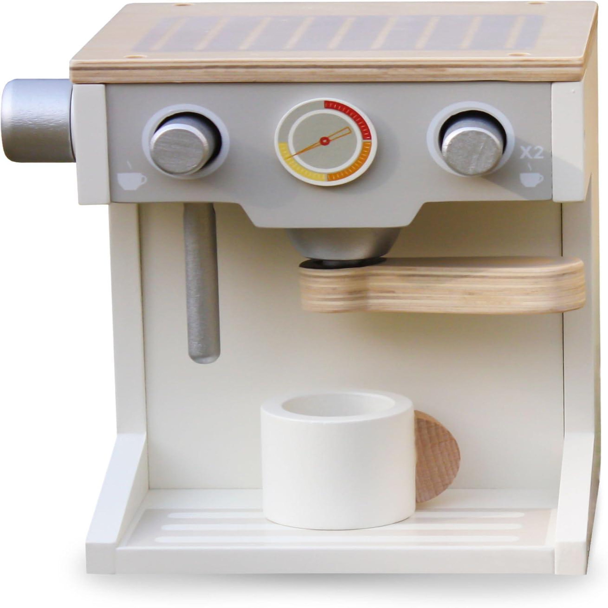 Voir la diapositive 5 : MAMABRUM Grande Cuisine Enfant en Bois XXXL Interactive avec LED, Cafetière et 50 Accessoires, dès 3 Ans