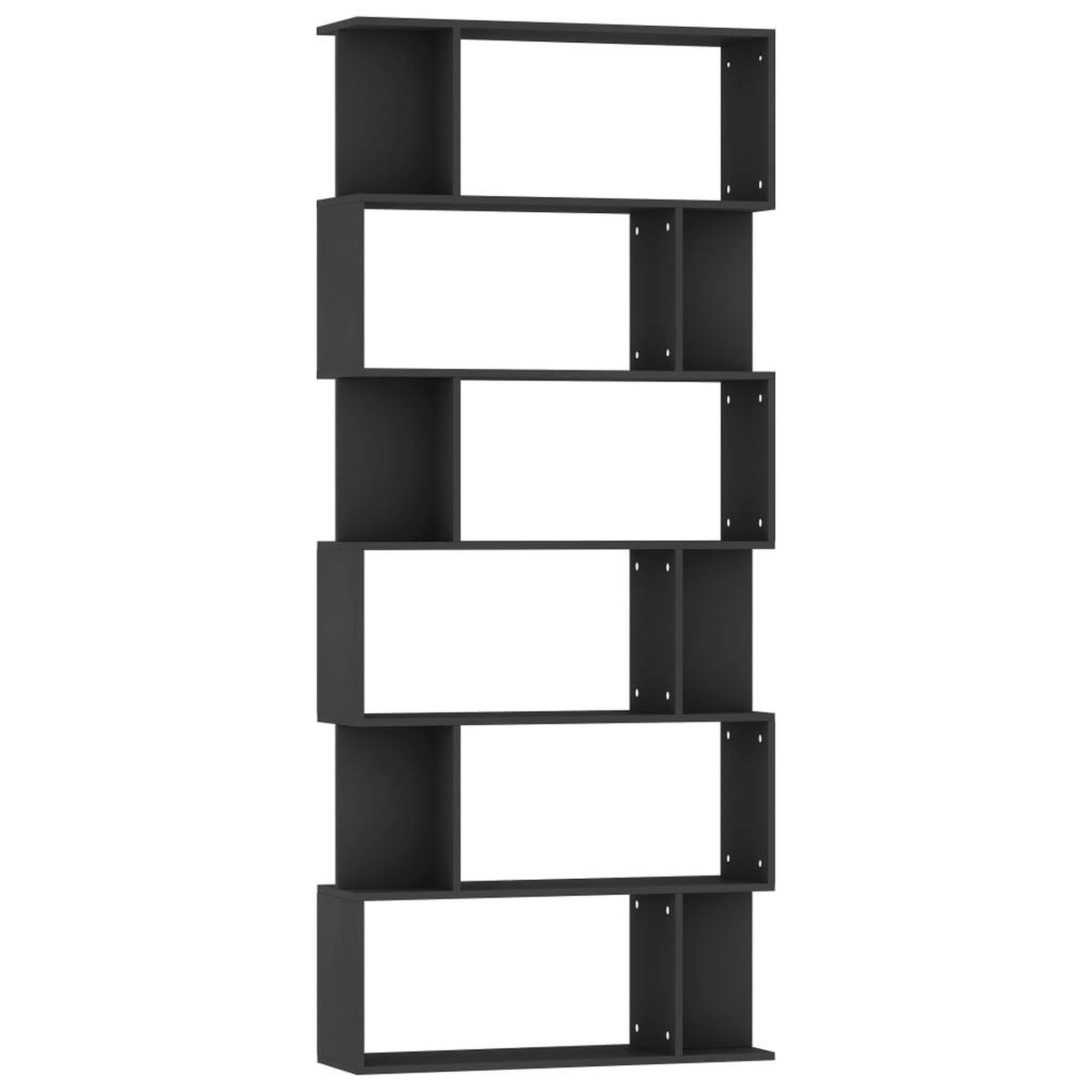 Voir la diapositive 2 : VIDAXL Bibliotheque/Separateur de piece Noir Bois d'ingenierie