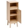 Voir la diapositive 3 : FIVE Meuble bas 1 porte et 1 niche effet bois naturel ABANA - Beige