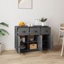 Voir la diapositive 3 : VIDAXL Buffet Gris 100x40x75 cm Bois massif de pin