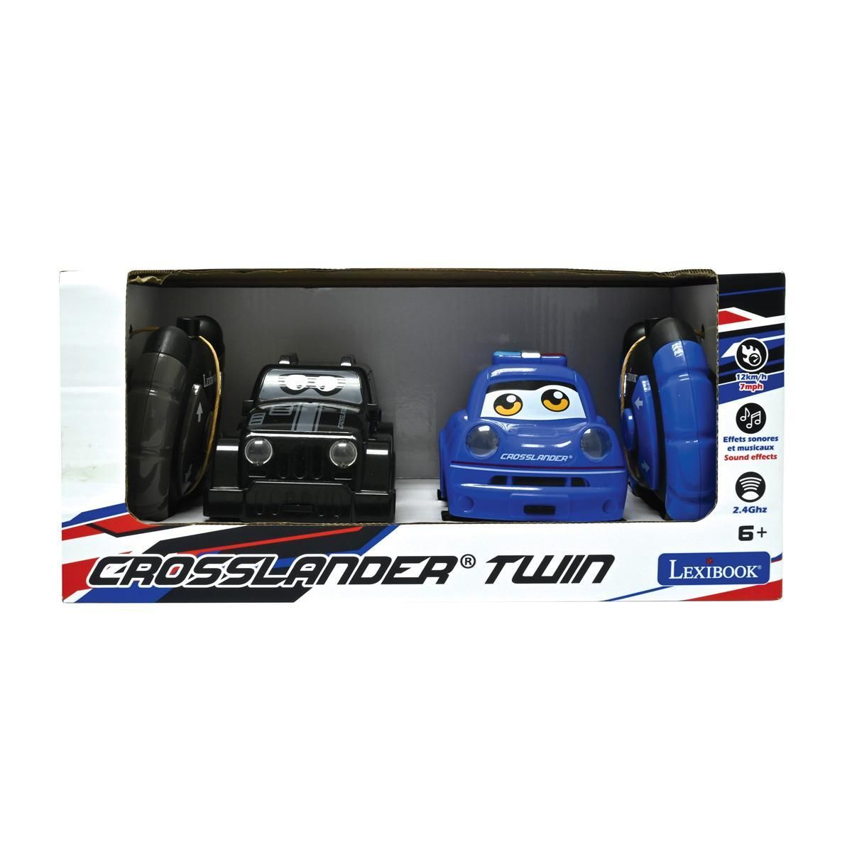 Lexibook Crosslander Twin – Set de voiture télécommandée policier et voleur