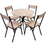 DIVERS Table à manger avec chaise indus Dock - Noir