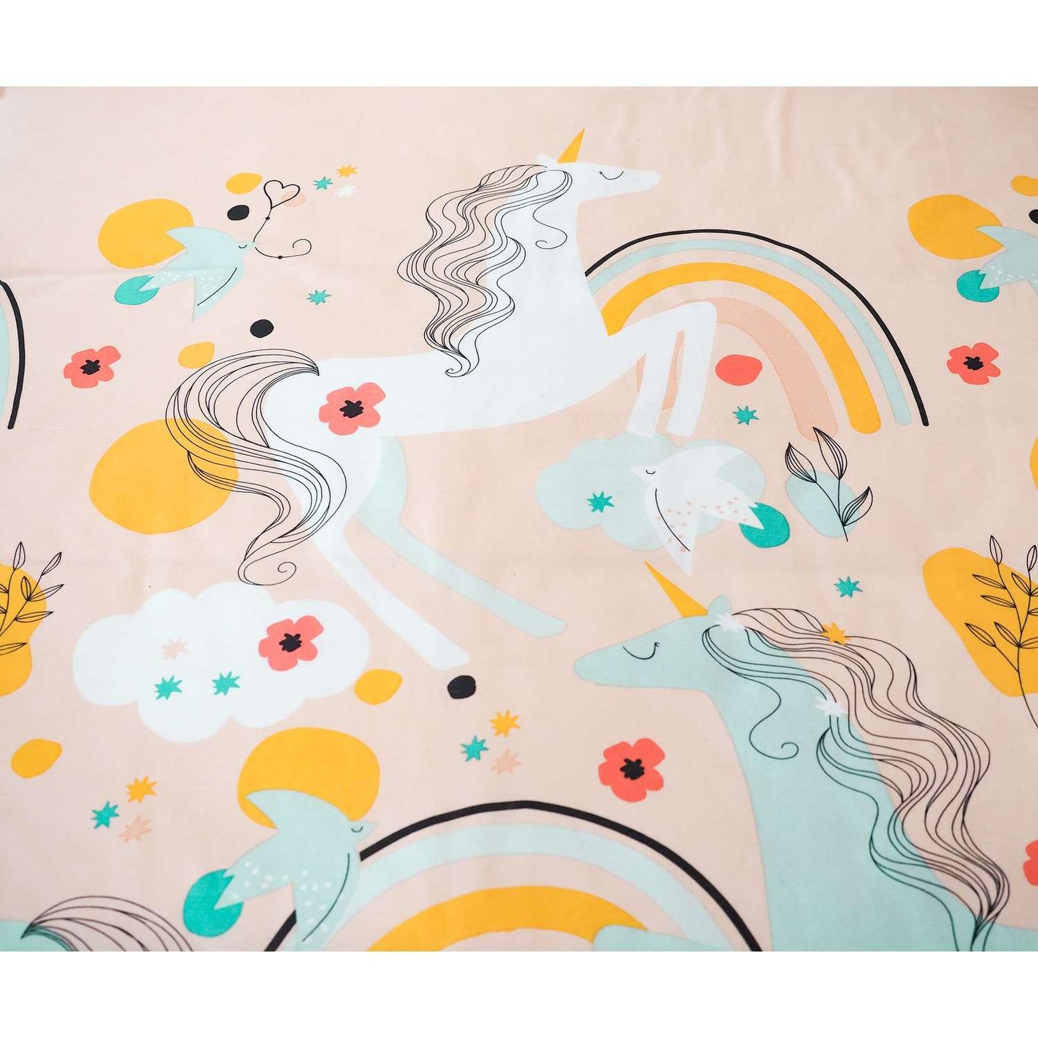 Voir la diapositive 3 : COTE DECO Parure de lit enfant licorne - polycoton 51 fils - 140 x 200 cm