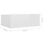 Voir la diapositive 6 : VIDAXL Tables de chevet flottantes 2pcs Blanc brillant Bois ingenierie
