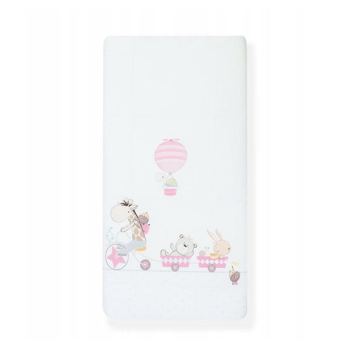 INTERBABY Parure Lit Bébé Amovible Girafe-Bicicleta - Rose