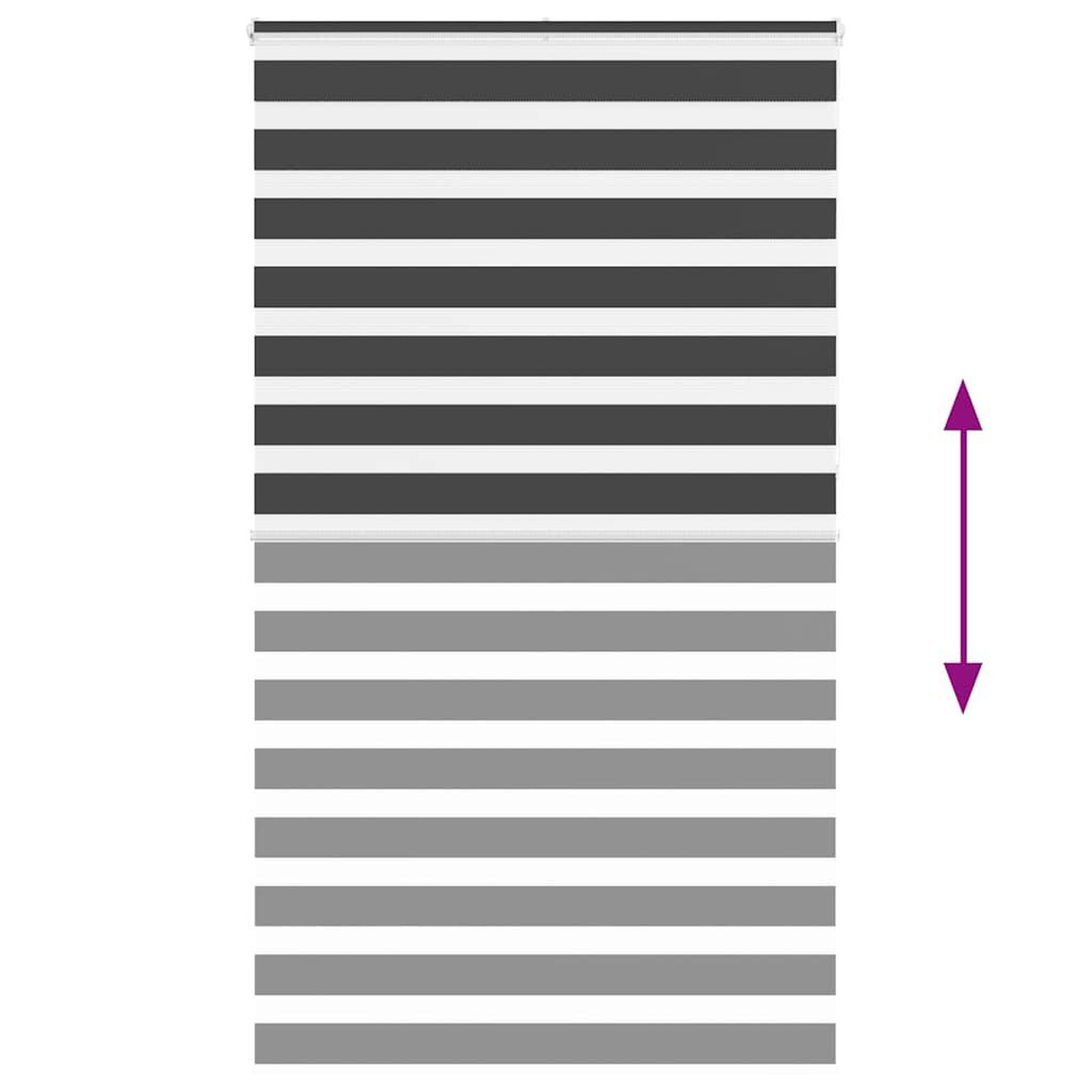 Voir la diapositive 5 : VIDAXL Store zebre noir 130x230 cm largeur du tissu 125,9 cm polyester