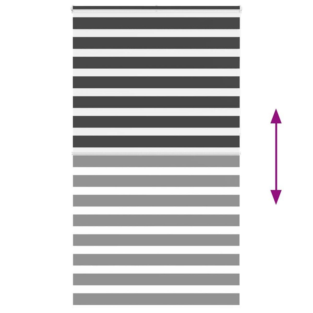 VIDAXL Store zebre noir 130x230 cm largeur du tissu 125,9 cm polyester