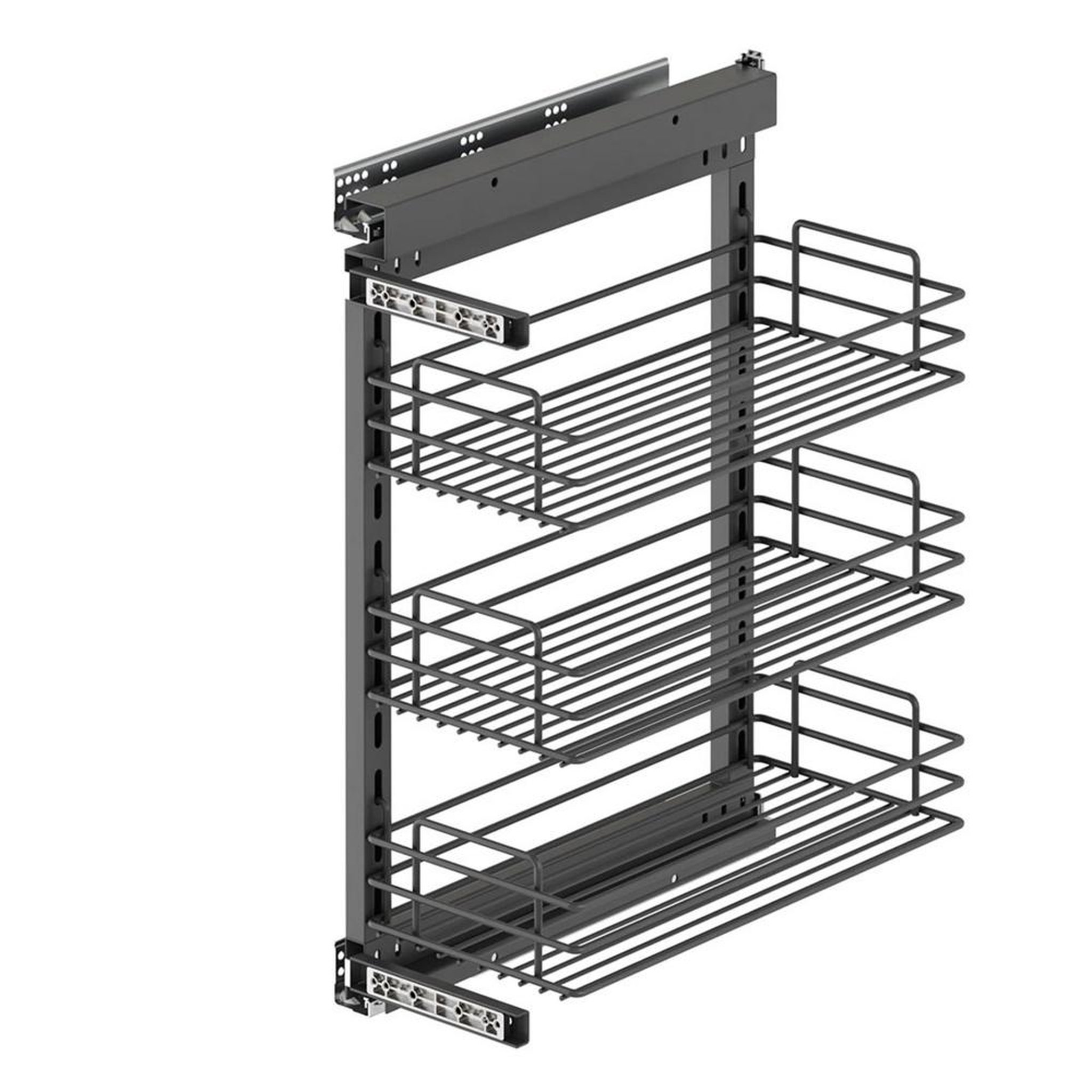 EMUCA SRL Chariot extractible TitaneStar avec fermeture amortie -  module 400mm -  acier -  gris anthracite