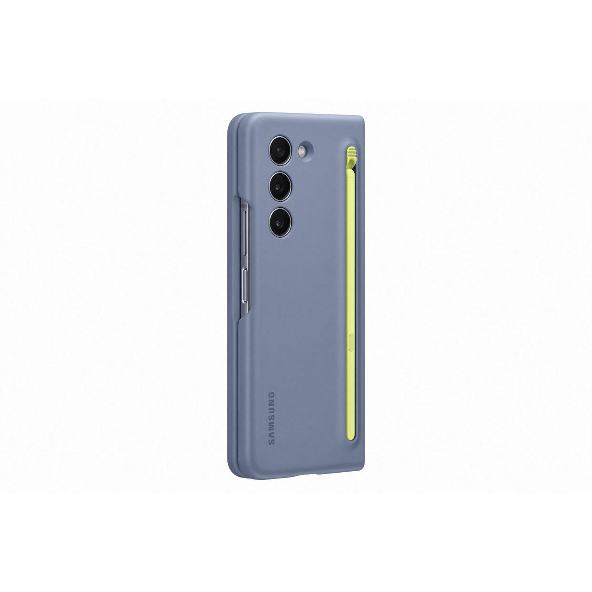 Voir la diapositive 3 : Samsung Coque Z Fold 5 S pen intégré Bleu