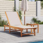 Voir la diapositive 1 : VIDAXL Chaise longue gris bois d'acacia solide et textilene