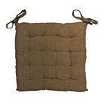 SOLEIL D'OCRE Dessus de chaise capitonné 40x40x5 cm ARTHUR, par Soleil d'Ocre. Coloris disponibles : Beige, Marron