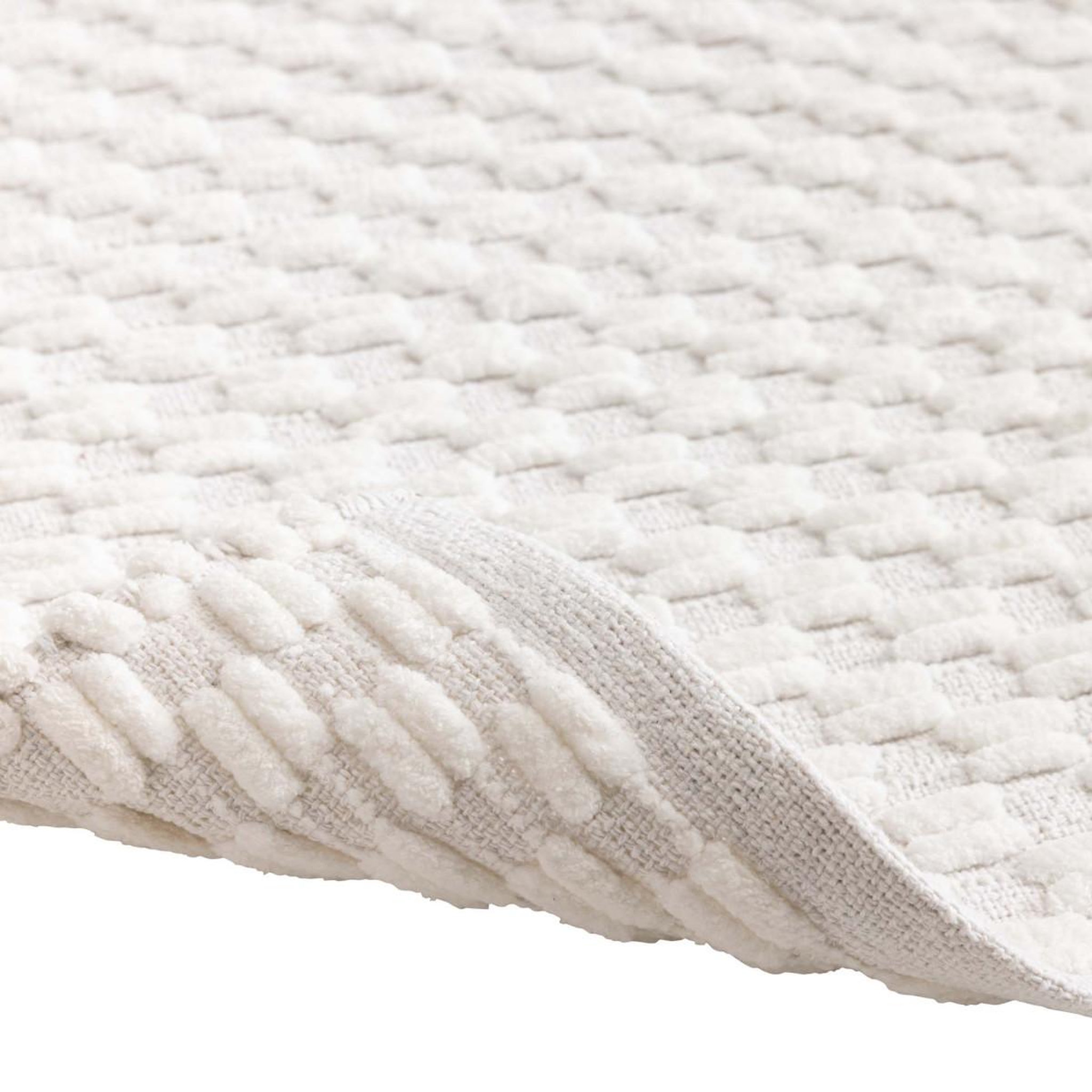 Voir la diapositive 4 : Douceur d'Intérieur Tapis de bain tissé  lois  50x80cm naturel
