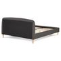 Voir la diapositive 6 : Paris Prix Lit Adulte Design  Dalinda  160x200cm Noir