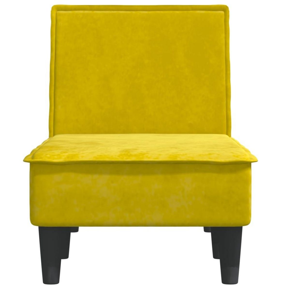 VIDAXL Chaise longue jaune velours