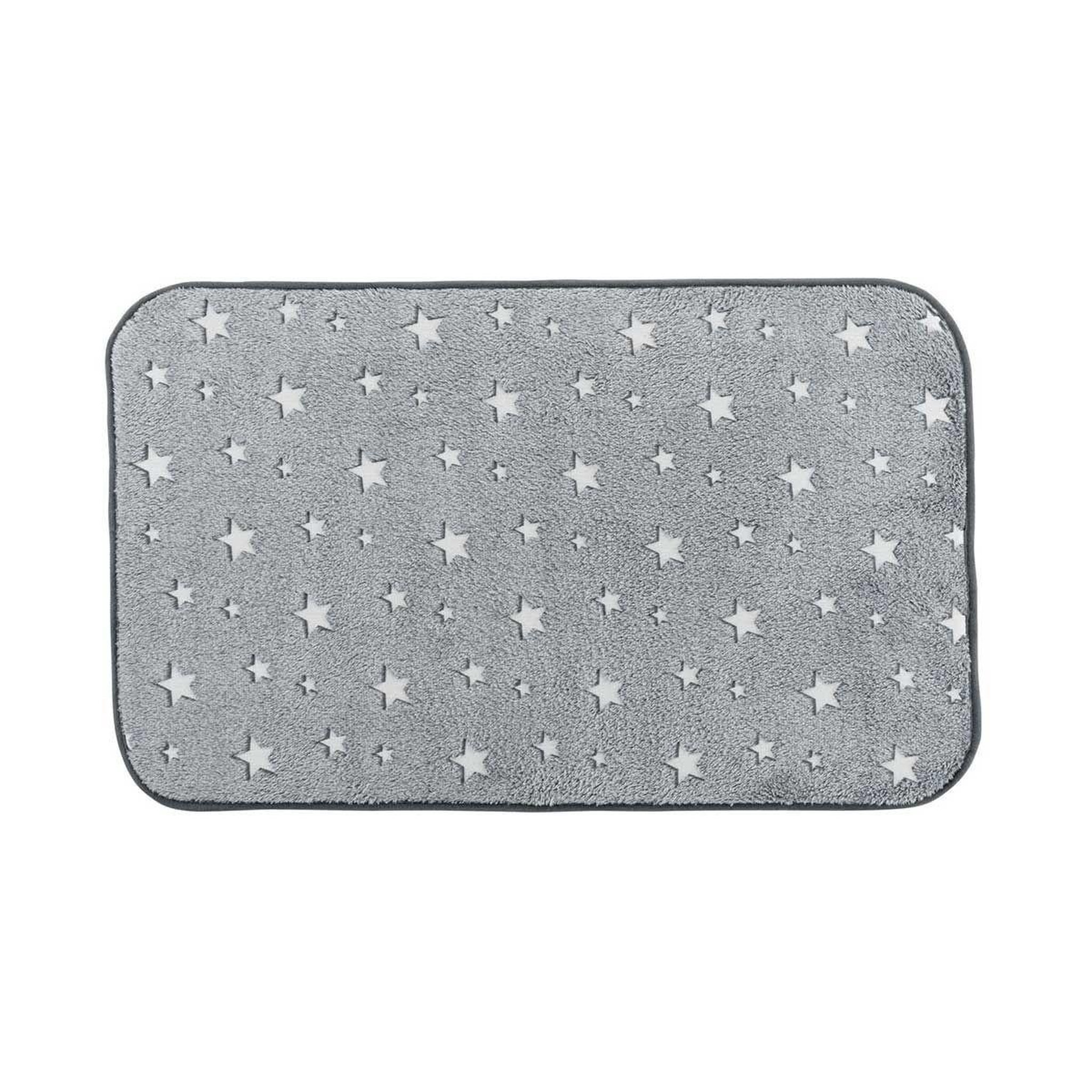 Douceur d'Intérieur Tapis enfant  phosphorescent fluo  50x80cm gris