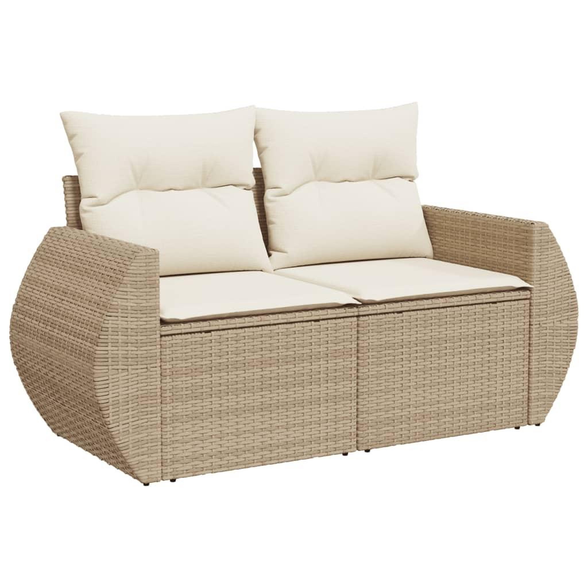 Voir la diapositive 3 : VIDAXL Salon de jardin avec coussins 5 pcs beige resine tressee