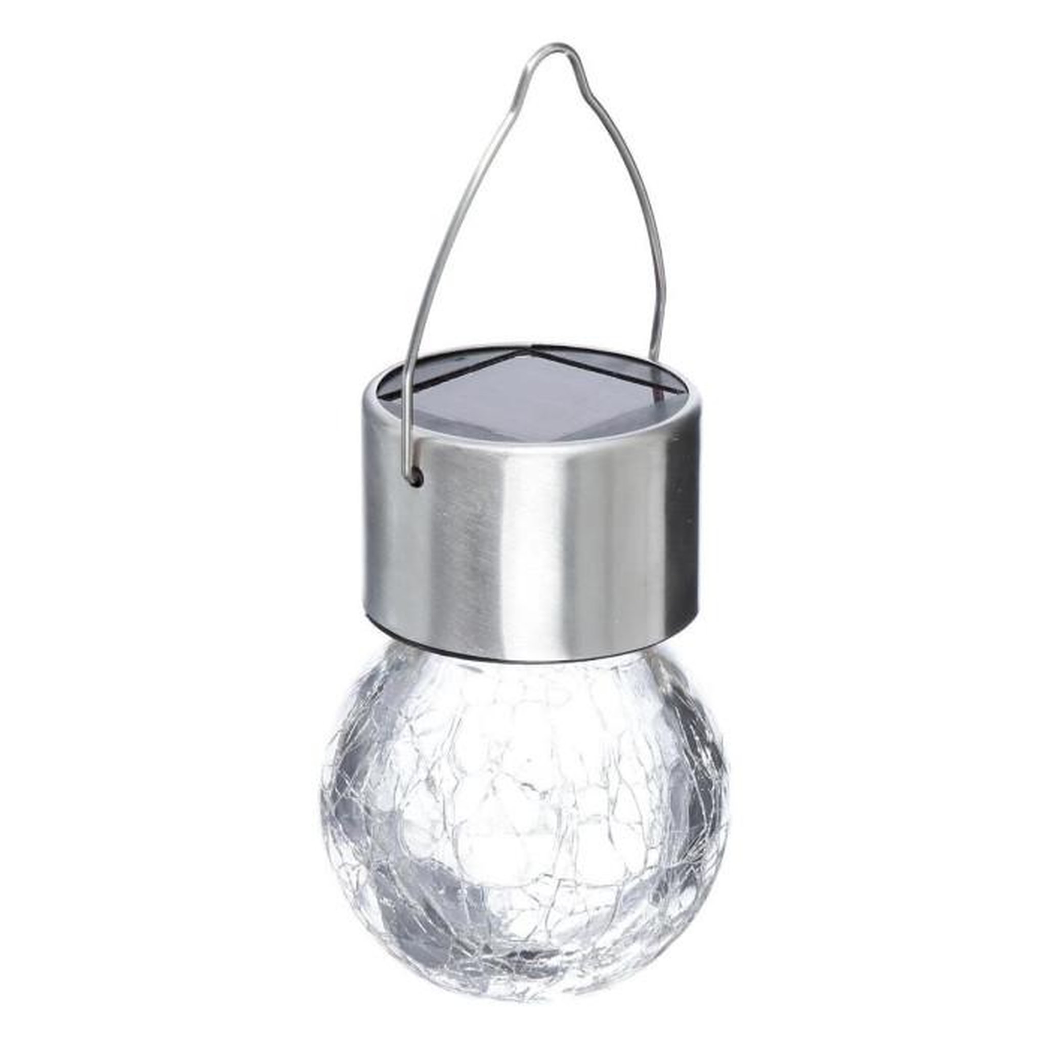 Paris Prix Balise Solaire Suspendue  Craquelé  6cm Argent