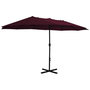 Voir la diapositive 2 : VIDAXL Parasol d'exterieur avec mat en aluminium rouge bordeaux