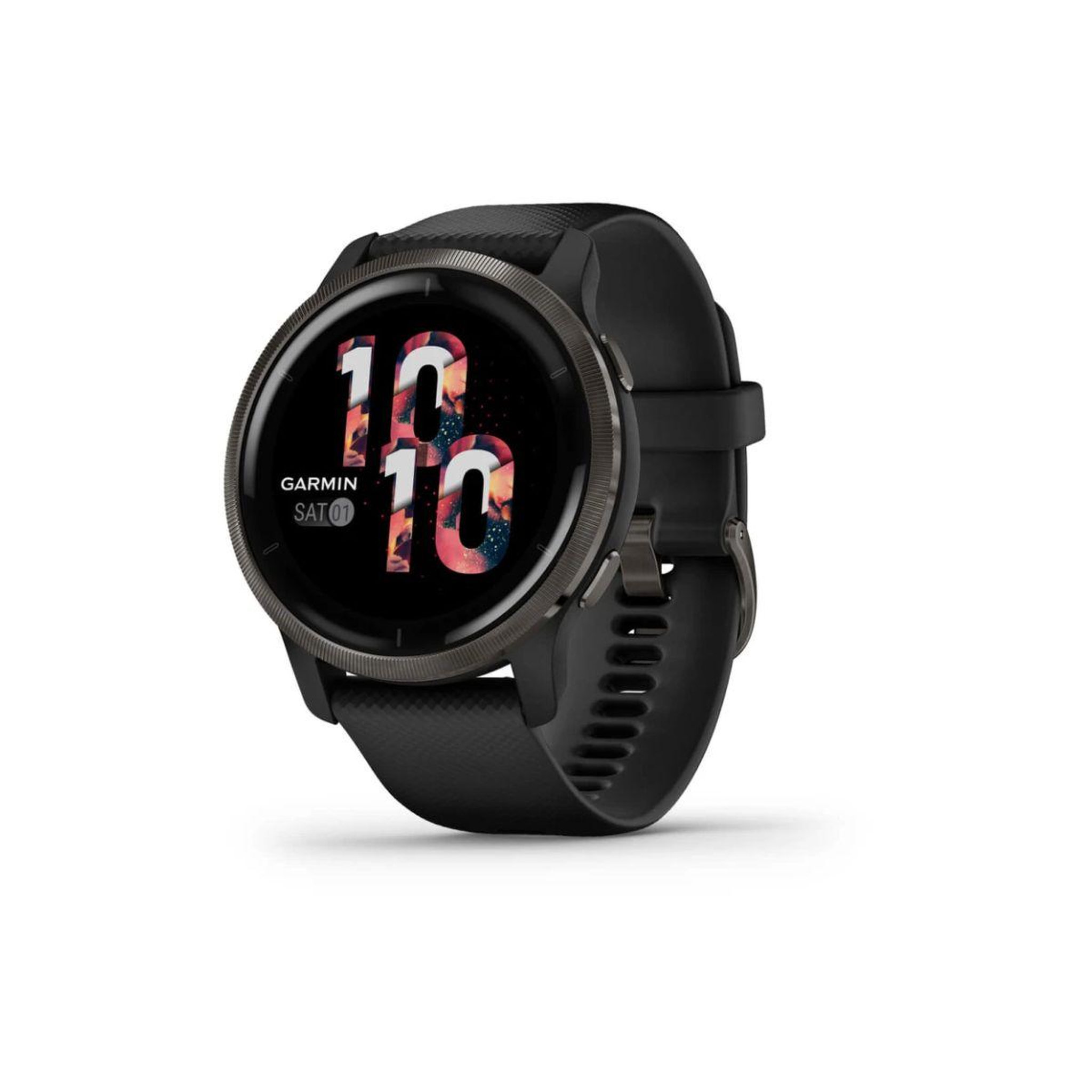 Voir la diapositive 1 : GARMIN Montre sport Venu 2 Grey avec bracelet noir
