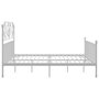 Voir la diapositive 4 : VIDAXL Cadre de lit sans matelas blanc metal 180x200 cm