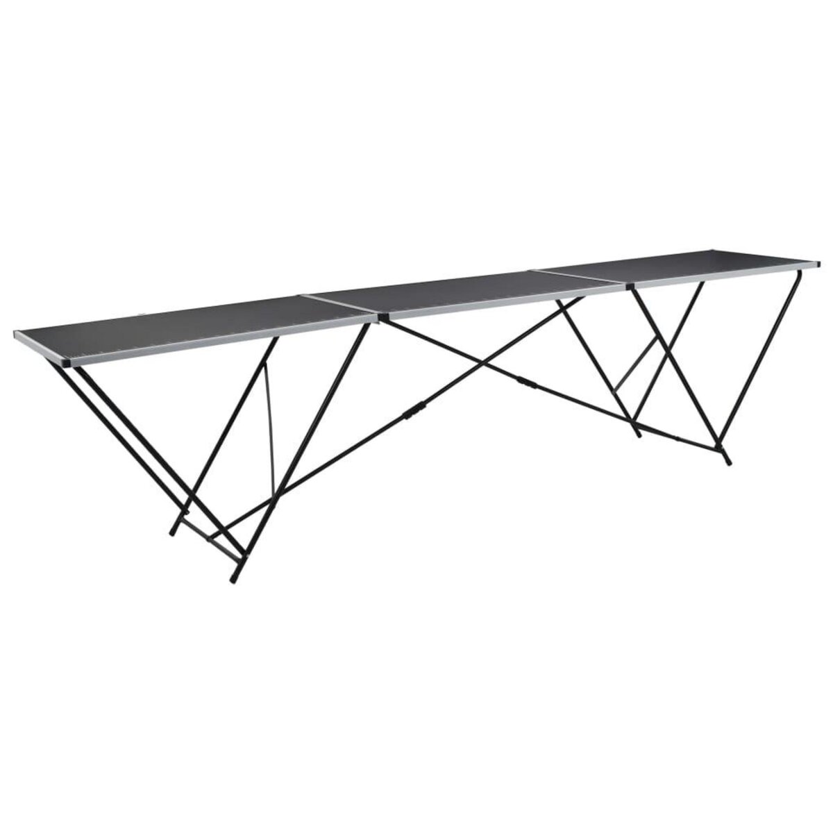 VIDAXL Table a coller pliable MDF et aluminium 300 x 60 x 78 cm