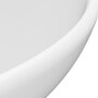 VIDAXL Lavabo rond de salle de bain Blanc mat 32,5x14 cm Ceramique