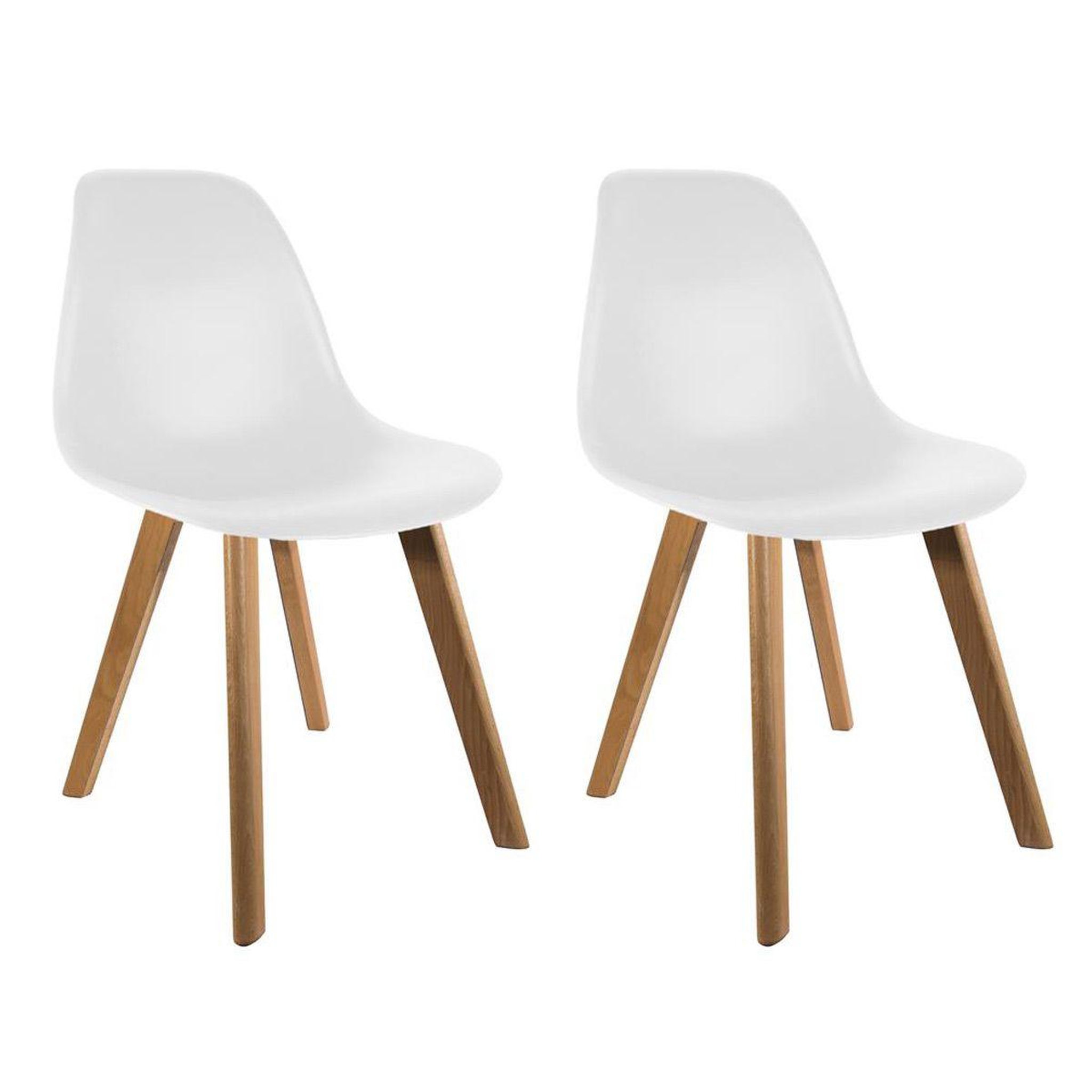 HOME DECO KIDS Lot de 2 Chaises Enfant  Scandinave  57cm Blanc