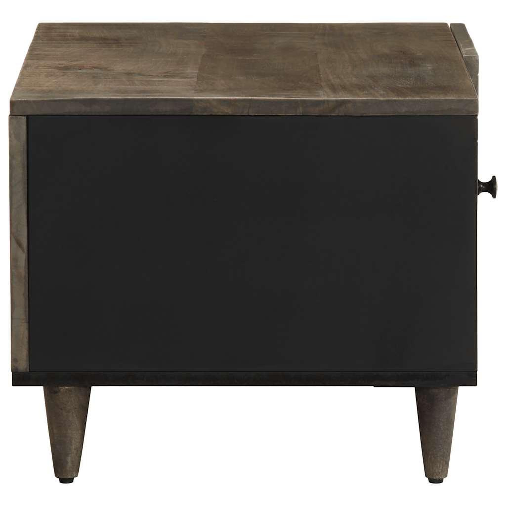 Voir la diapositive 4 : VIDAXL Table basse gris clair 80x50x40 cm bois de manguier massif