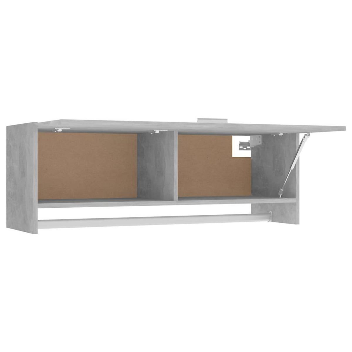 VIDAXL Garde-robe gris beton 100x32,5x35 cm bois d'ingenierie