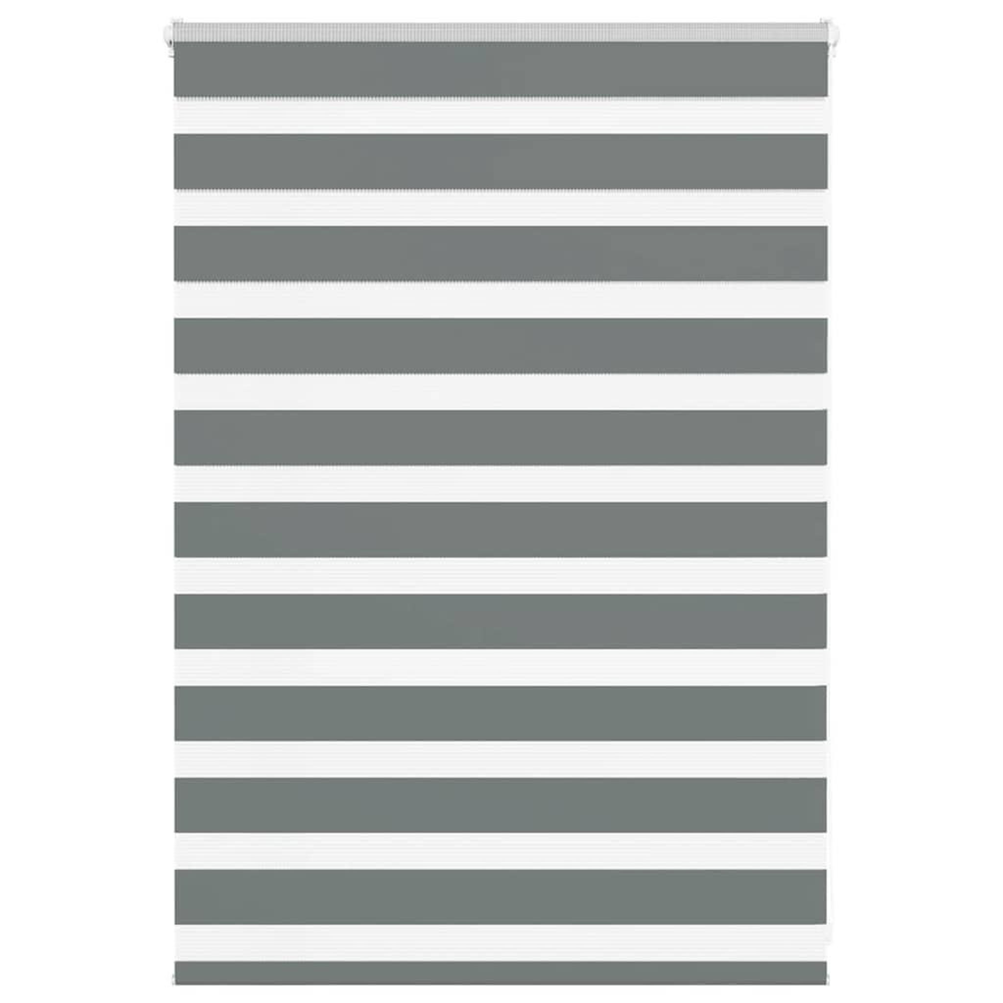 VIDAXL Store zebre gris fonce largeur du tissu 95,9 cm polyester