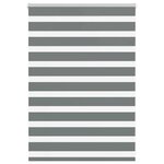 VIDAXL Store zebre gris fonce largeur du tissu 95,9 cm polyester