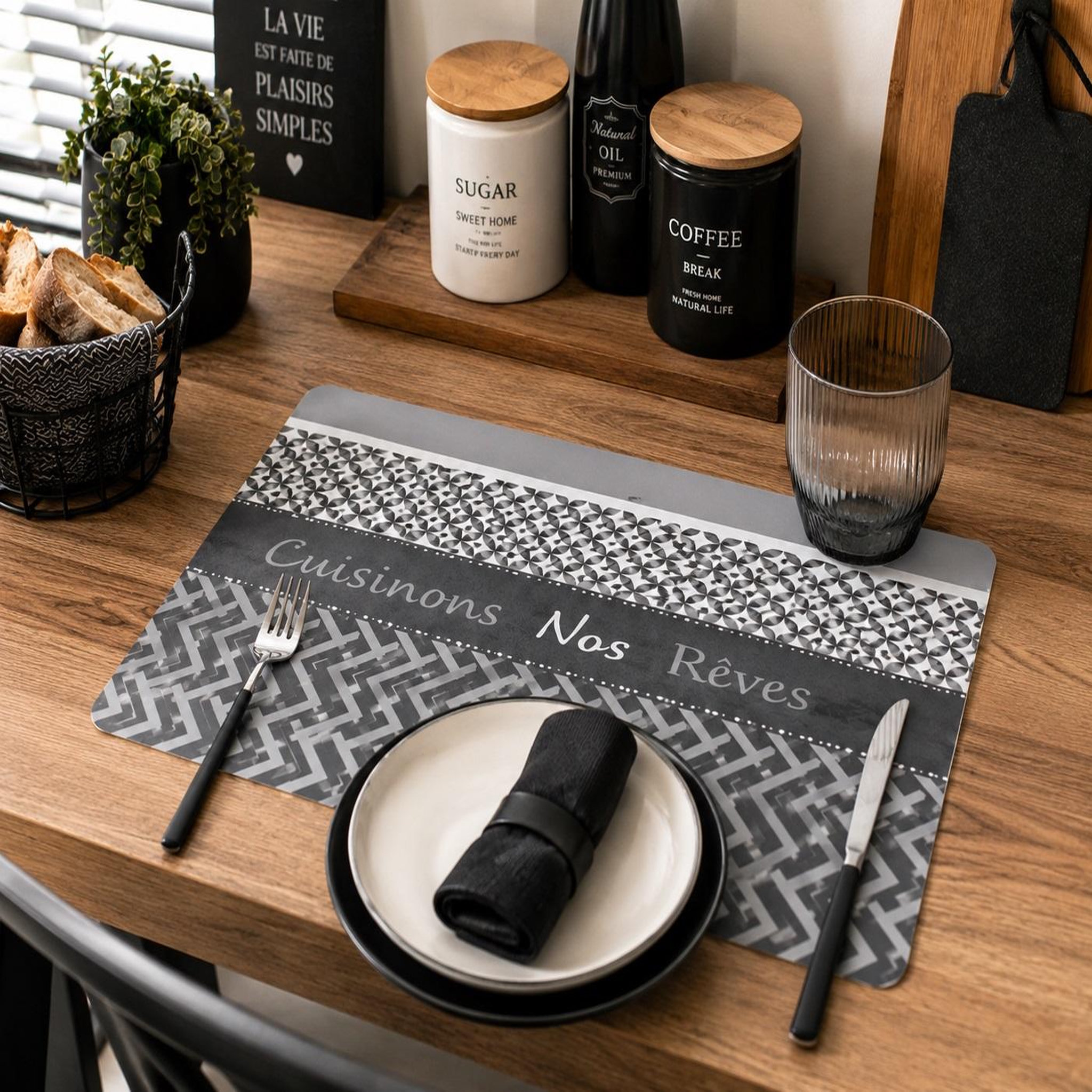Voir la diapositive 3 : Eden Set de table cuisinons nos reves 28 x 44 cm