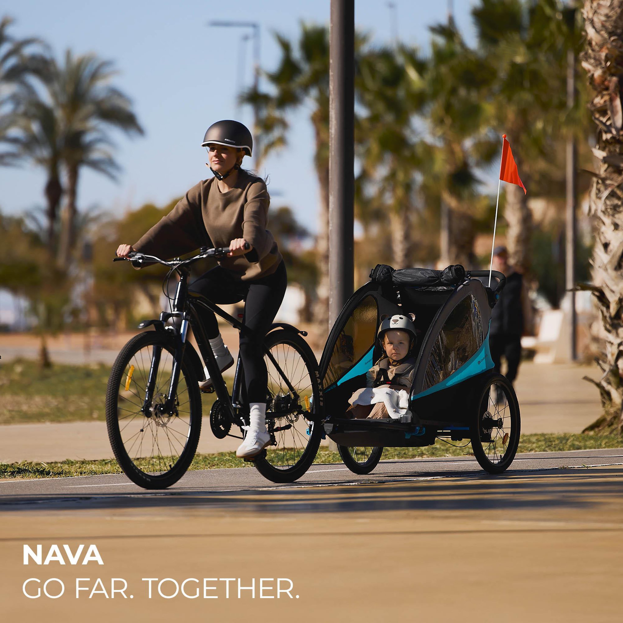 Voir la diapositive 2 : KINDERKRAFT Remorque vélo enfant 3 en 1 convertible