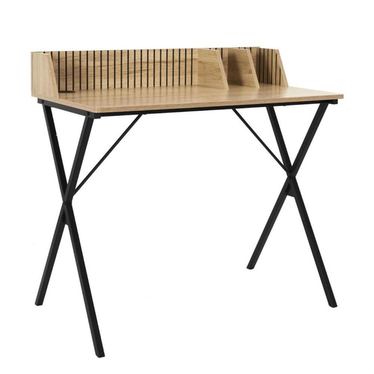 The Home Deco Factory Bureau KLAUS en bois et métal