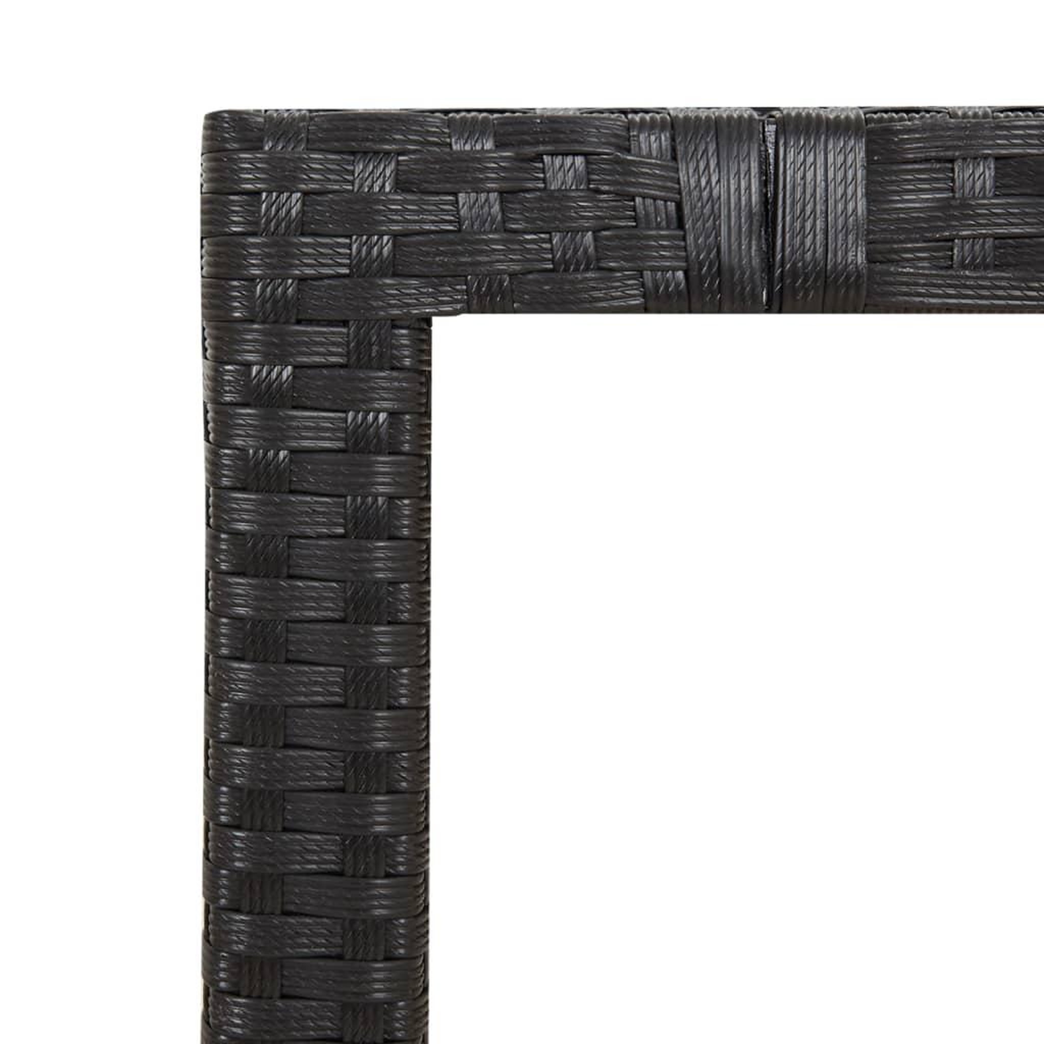 Voir la diapositive 4 : VIDAXL Ensemble a manger de jardin coussins 5pcs Noir Resine tressee