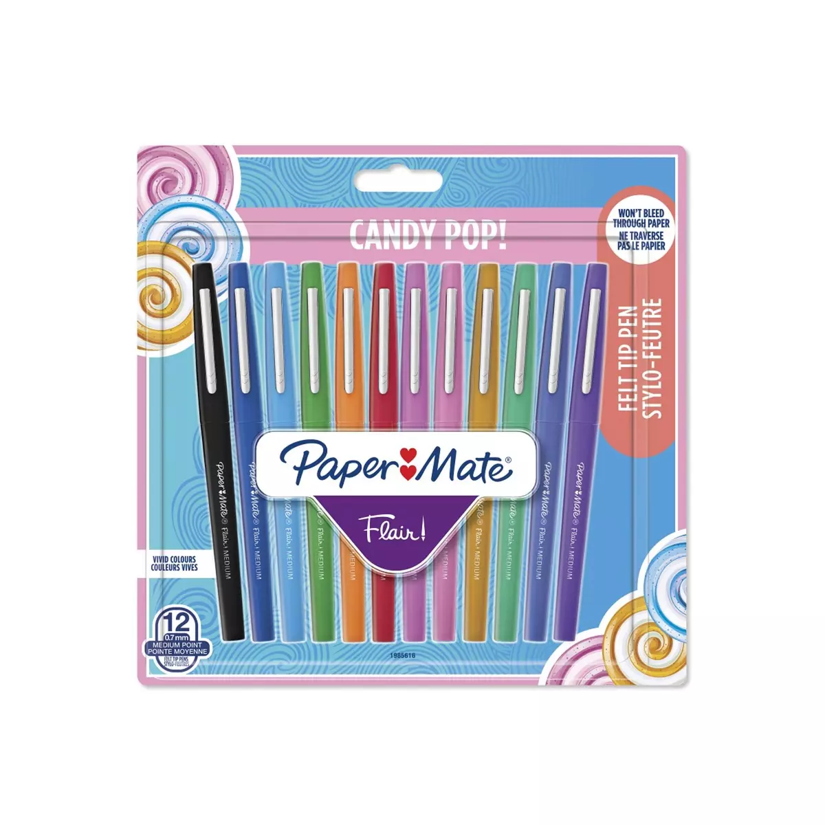 STABILO  Lot de 12 stylos feutres Flair Candy Pop assortis fun
