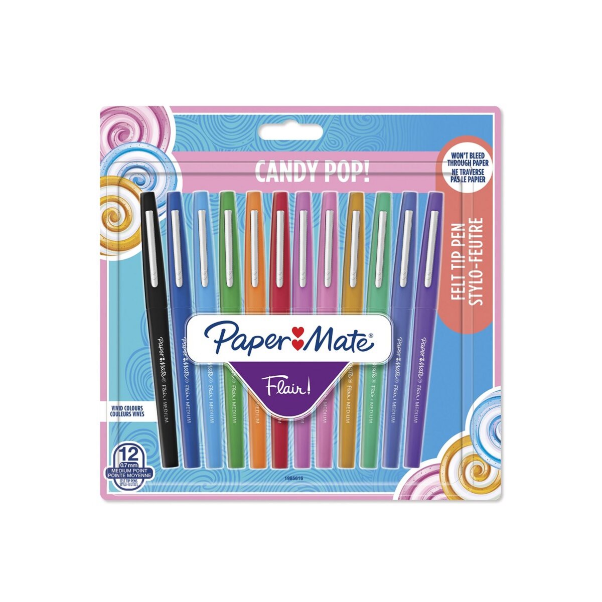 STABILO  Lot de 12 stylos feutres Flair Candy Pop assortis fun