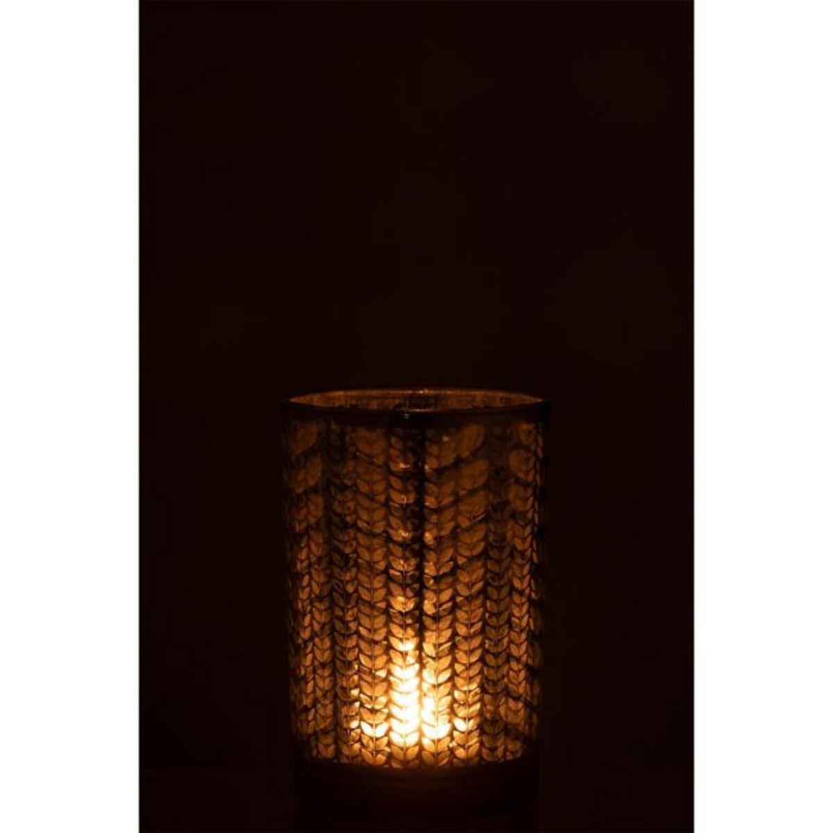 Paris Prix Photophore Design en Verre  Chevrons  18cm Vert