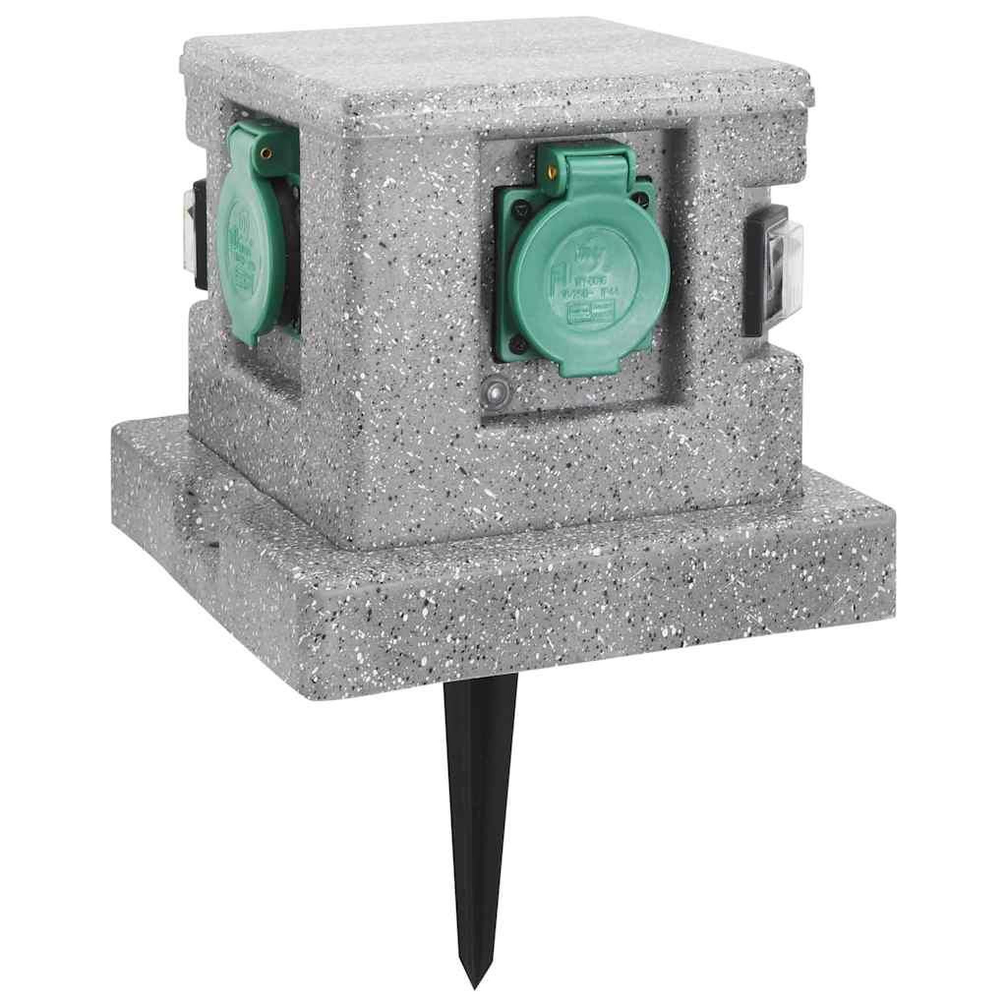 Voir la diapositive 2 : VIDAXL Prise de jardin avec capteur crepusculaire Plastique
