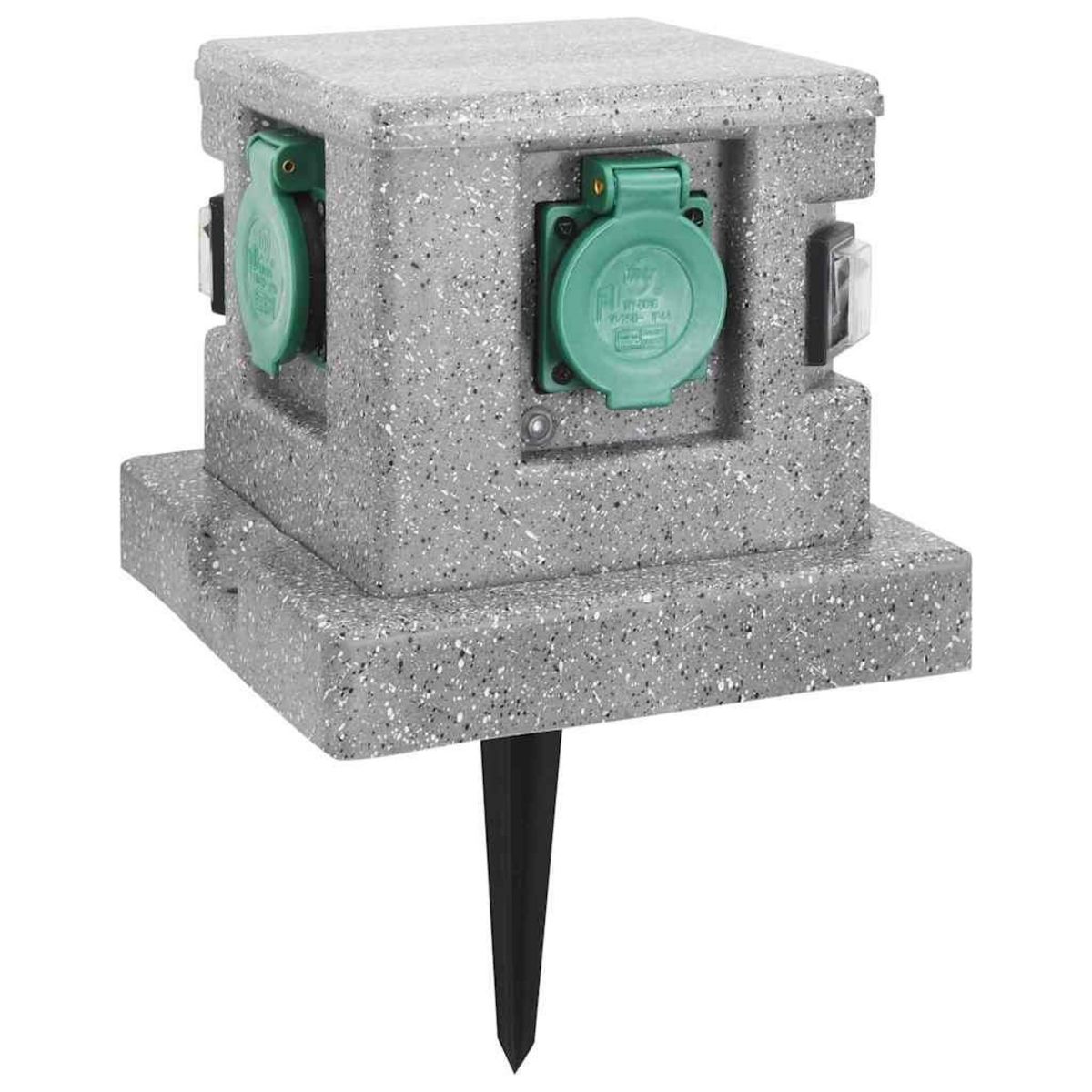 VIDAXL Prise de jardin avec capteur crepusculaire Plastique