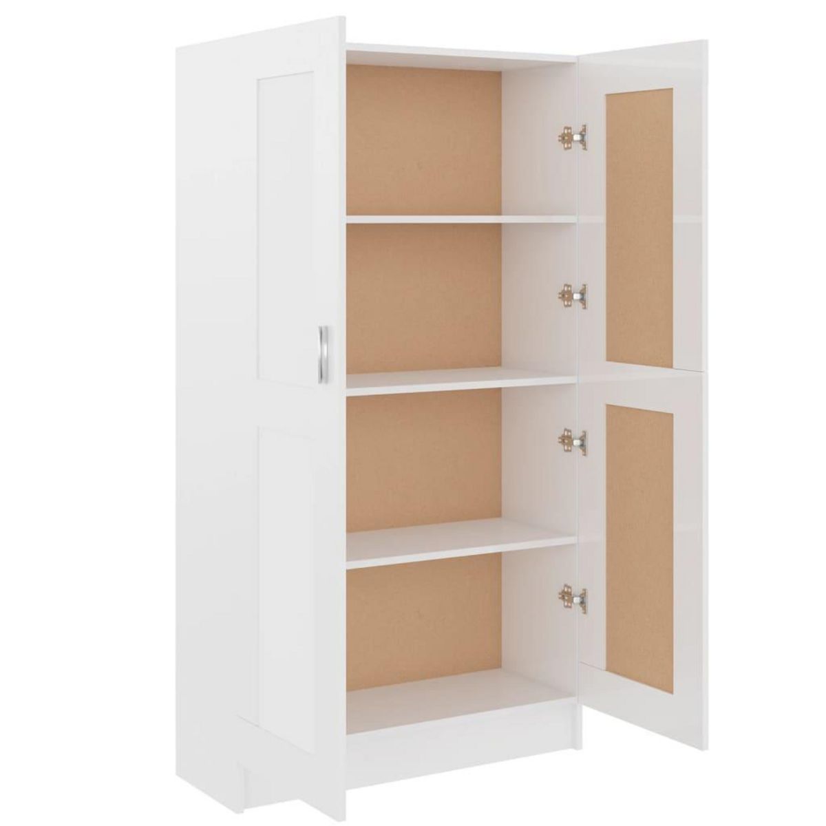 VIDAXL Bibliotheque Blanc brillant 82,5x30,5x150 cm Bois d'ingenierie