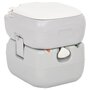 Voir la diapositive 1 : VIDAXL Toilette de camping portable gris et blanc 22+12 L PEHD