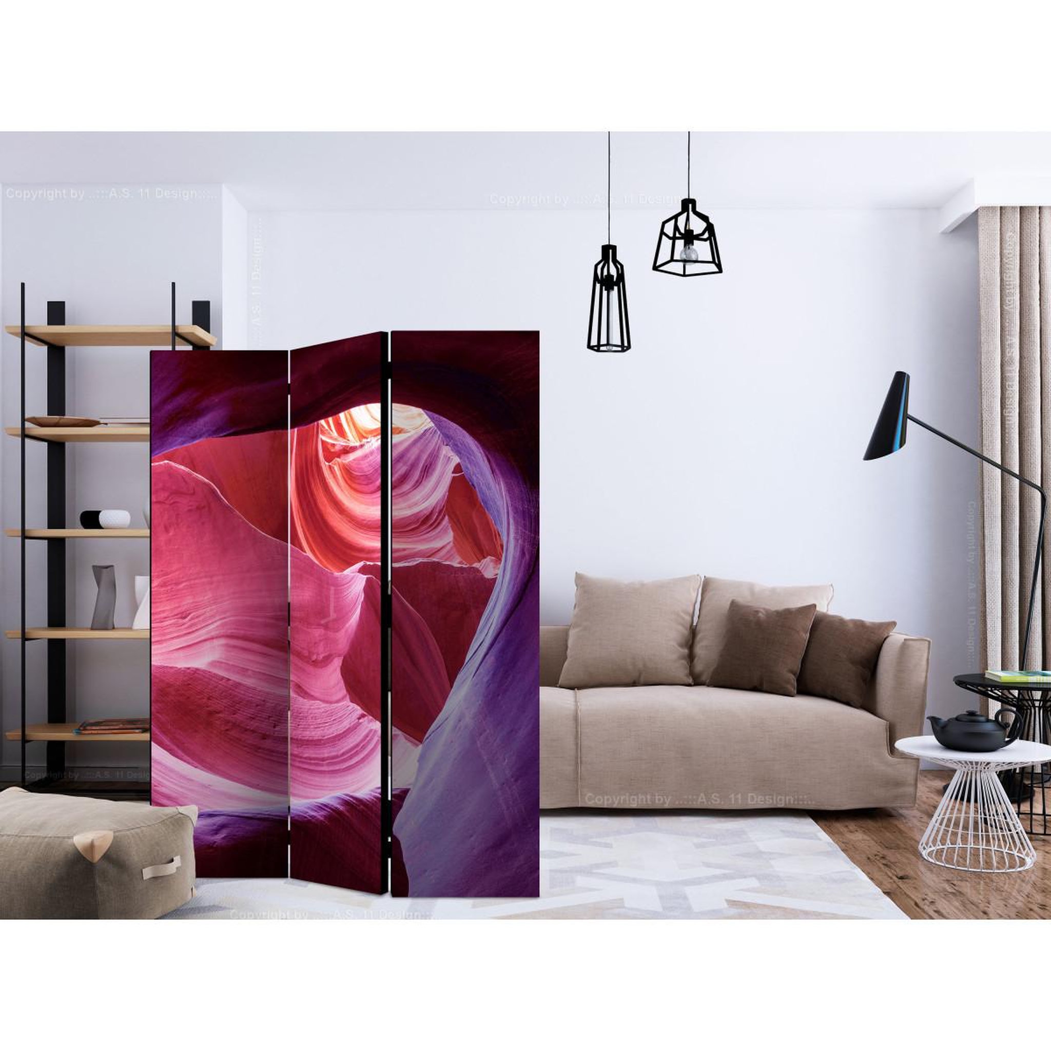 Voir la diapositive 2 : Paris Prix Paravent 3 volets  amazing cave  135x172cm