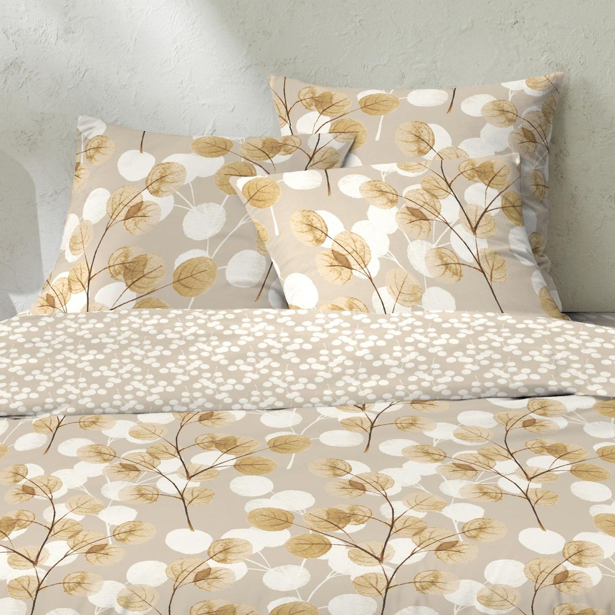 Home collection Parure housse de couette 100% flanelle de coton soryne