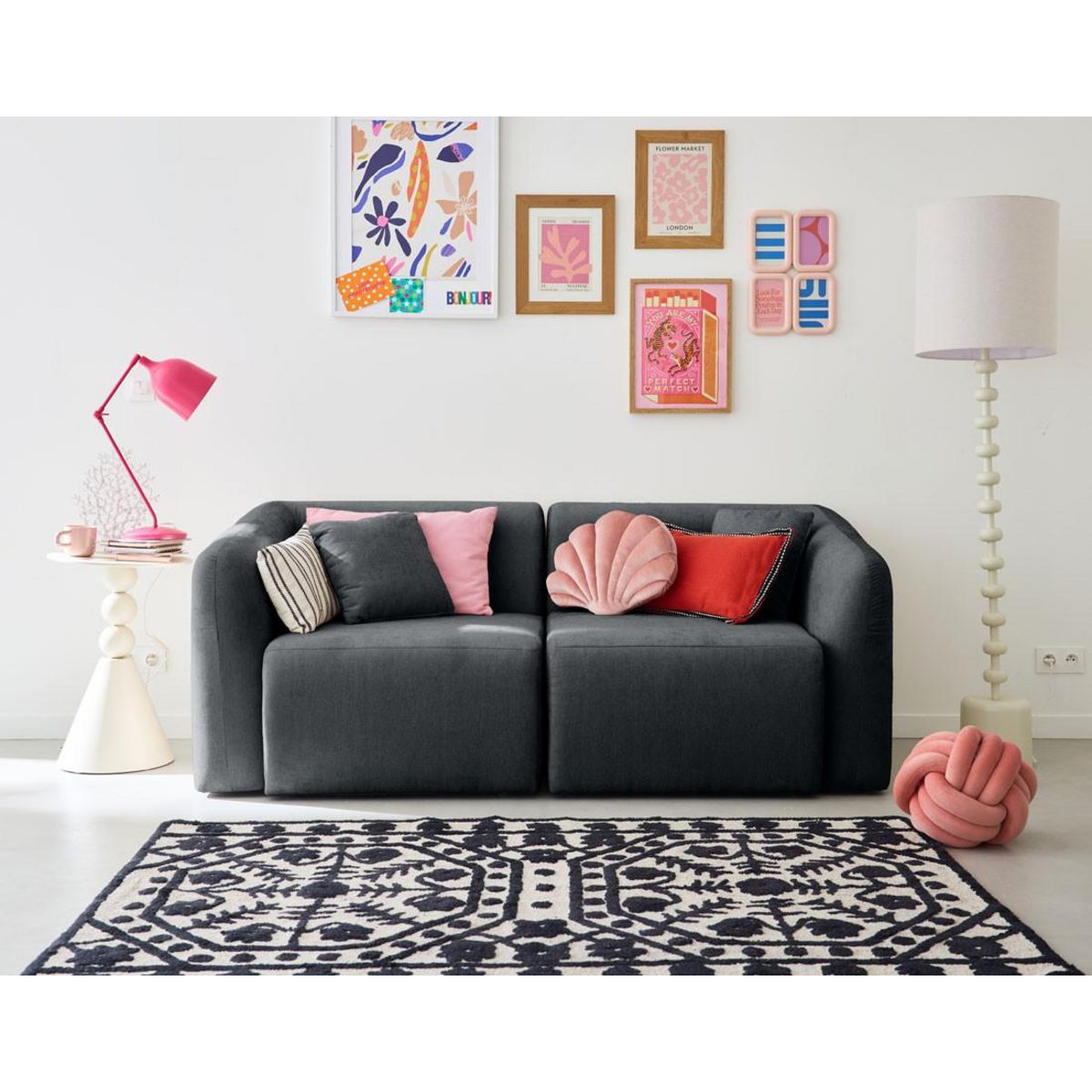 LISA DESIGN Ikare - canapé modulable 2 places - en tissu