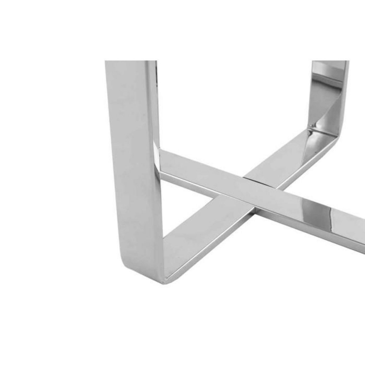 Paris Prix Table d'Appoint 2 Plateaux Design  Katris  60cm Argent