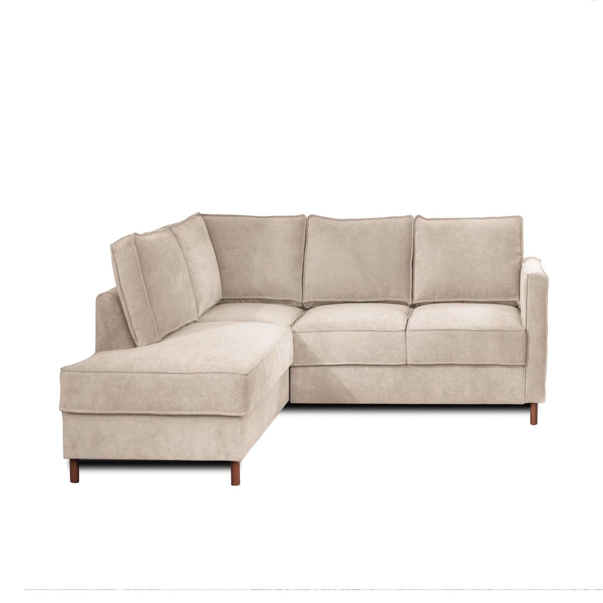 LISA DESIGN Jake - canapé d'angle gauche - convertible - 5 places - en velours côtelé