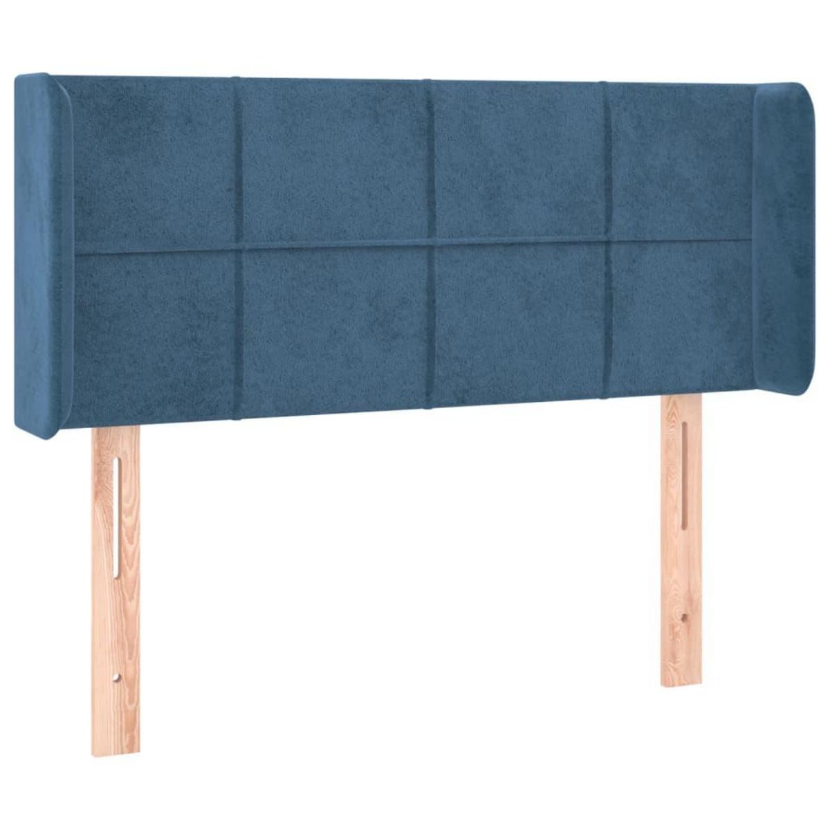 VIDAXL Tete de lit avec oreilles Bleu fonce 93x16x78/88 cm Velours