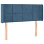 Voir la diapositive 2 : VIDAXL Tete de lit avec oreilles Bleu fonce 93x16x78/88 cm Velours